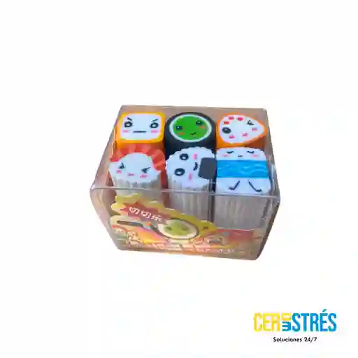 Borradores Caritas Sushi X 6 Kawaii