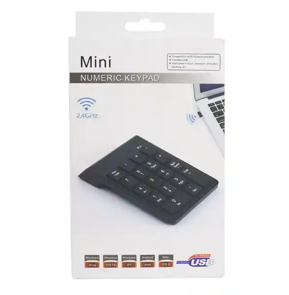 Teclado Numerico Inalambrico 2.4ghz Usb Para Portatil 14pul