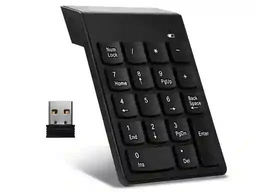 Teclado Numerico Inalambrico 2.4ghz Usb Para Portatil 14pul