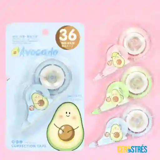 Corrector En Cinta Aguacate Kawaii