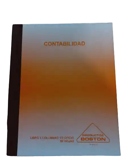 Libro De Contabilidad 1/2 Oficio, 80 Hojas 3 Columnas
