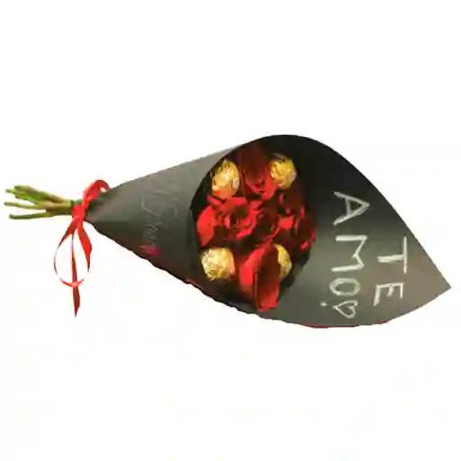 Ramo De Rosas Y Chocolates