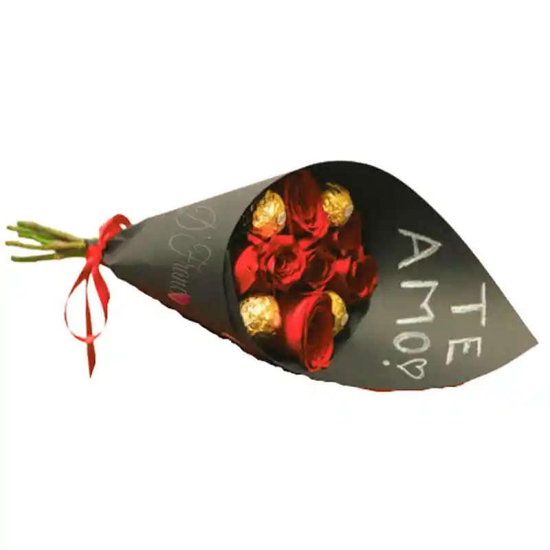 Ramo De Rosas Y Chocolates