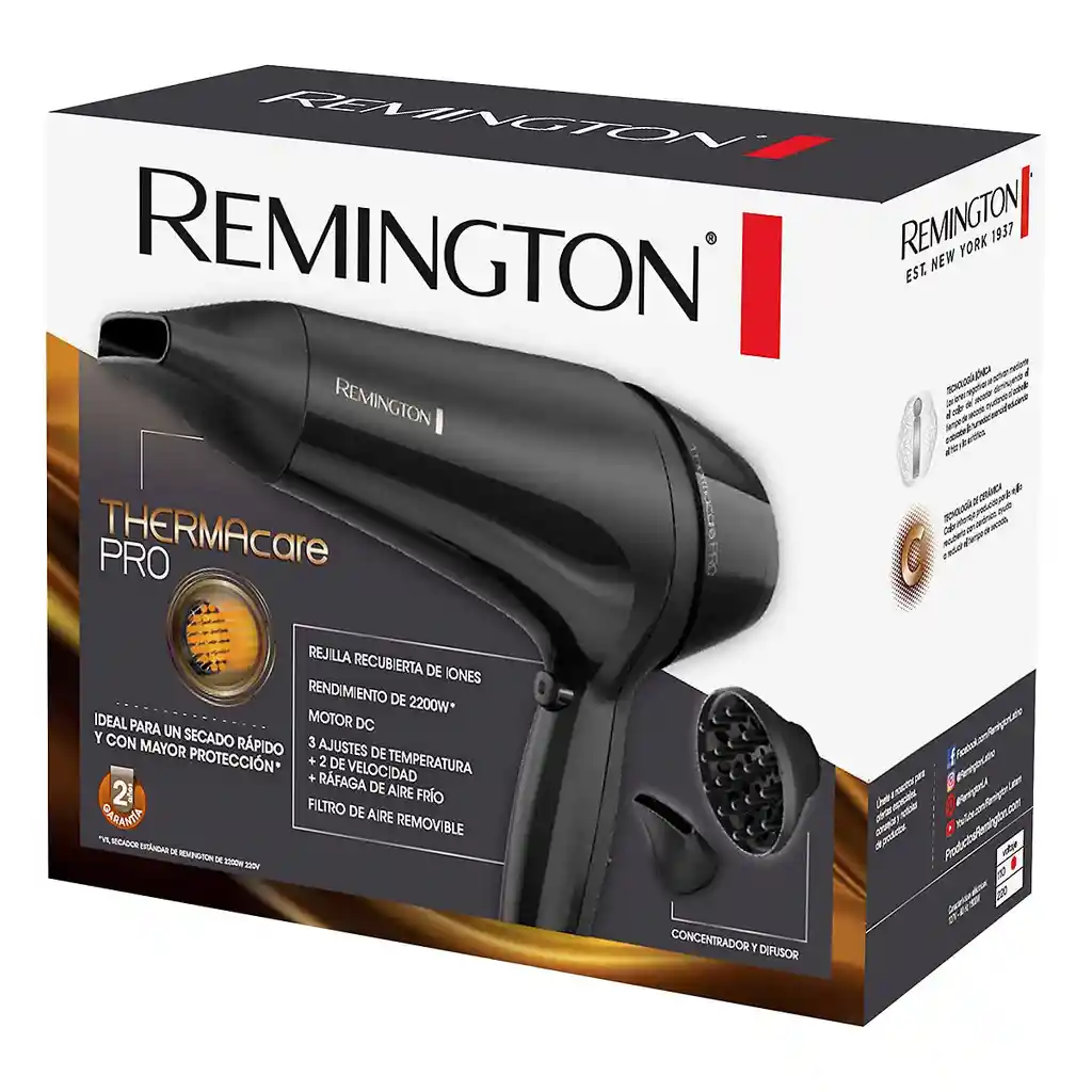 Secador Remington Original Thermacare Pro 2200w