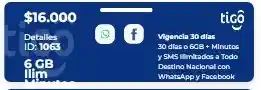 Promoción Sim Card Tigo Activa + Paquete Todo Incluido 30 Días 6 Gb