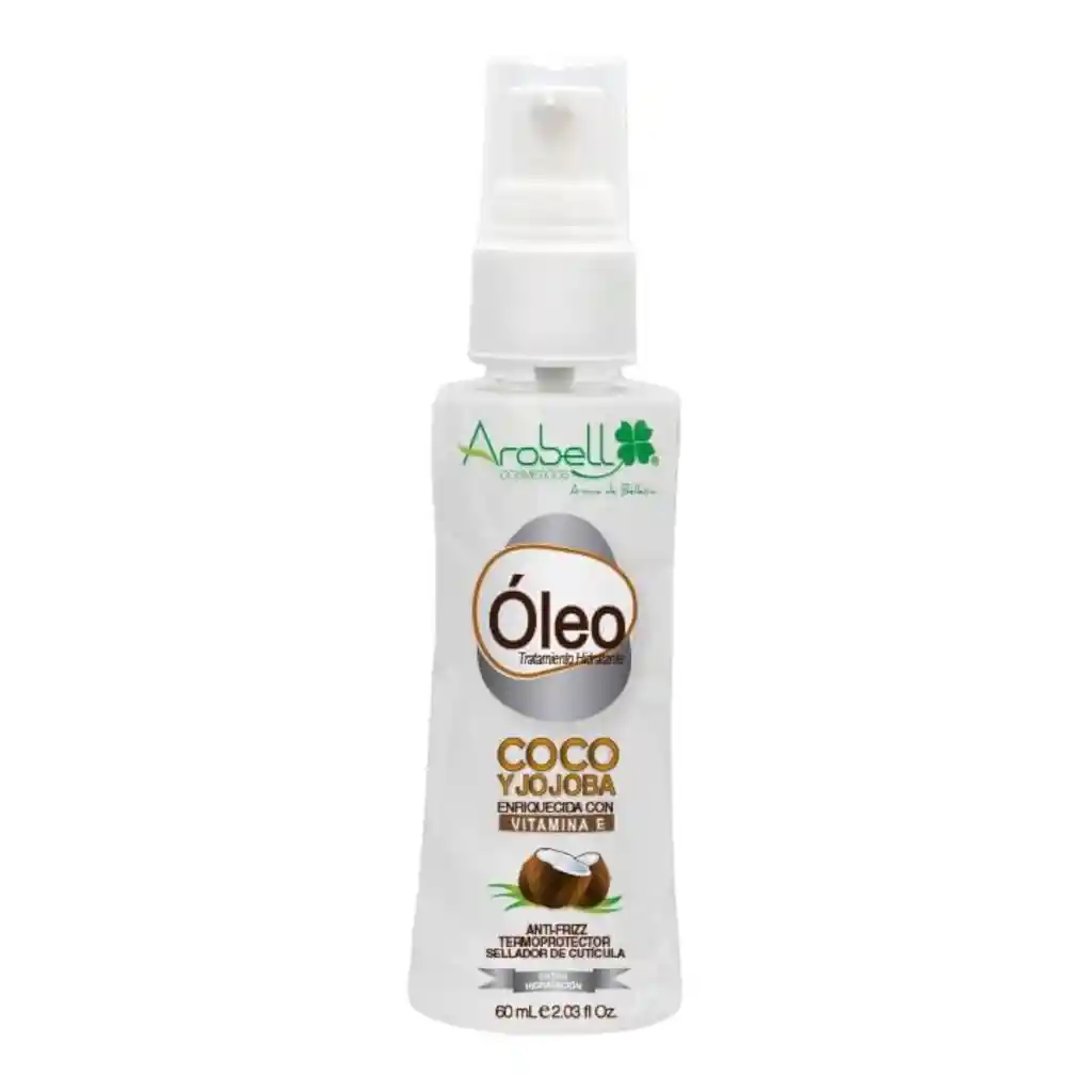 Oleo Capilar Tratamiento Termoprotector Coco Y Jojoba X 60 Ml Arobell