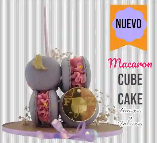 Macaron Cube Cake 8 Unidades