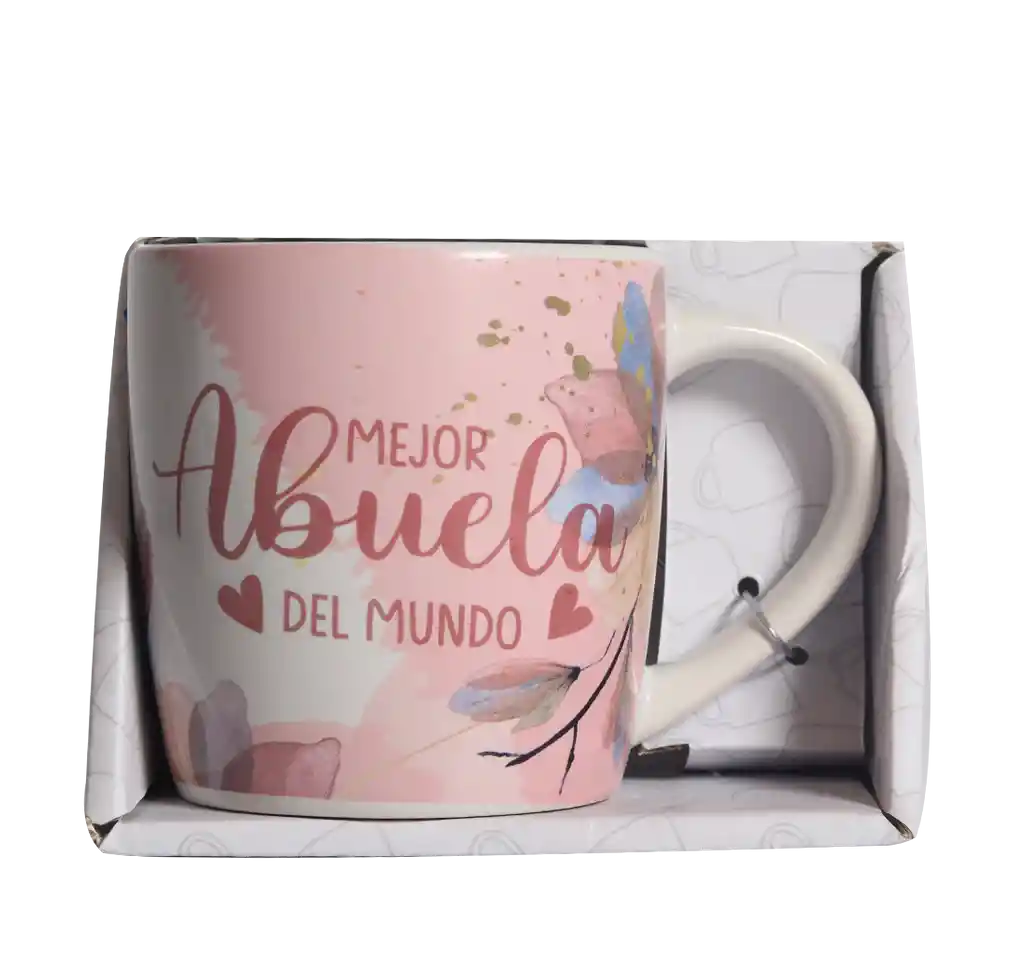Taza Mug De Porcelana Mejor Abuela Del Mundo
