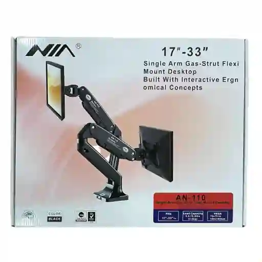 Base Neumática De Escritorio Para Monitor Doble 17-33 An-110