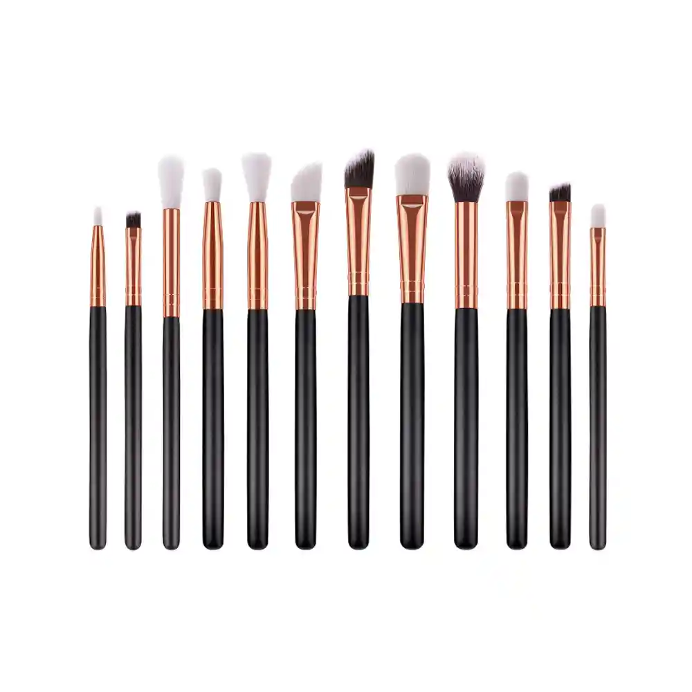  Set De Brochas  GOLD  Style Negras X 12 