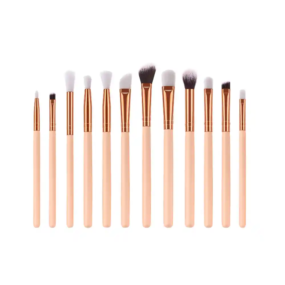  Set De Brochas  GOLD  Style Beige X 12 