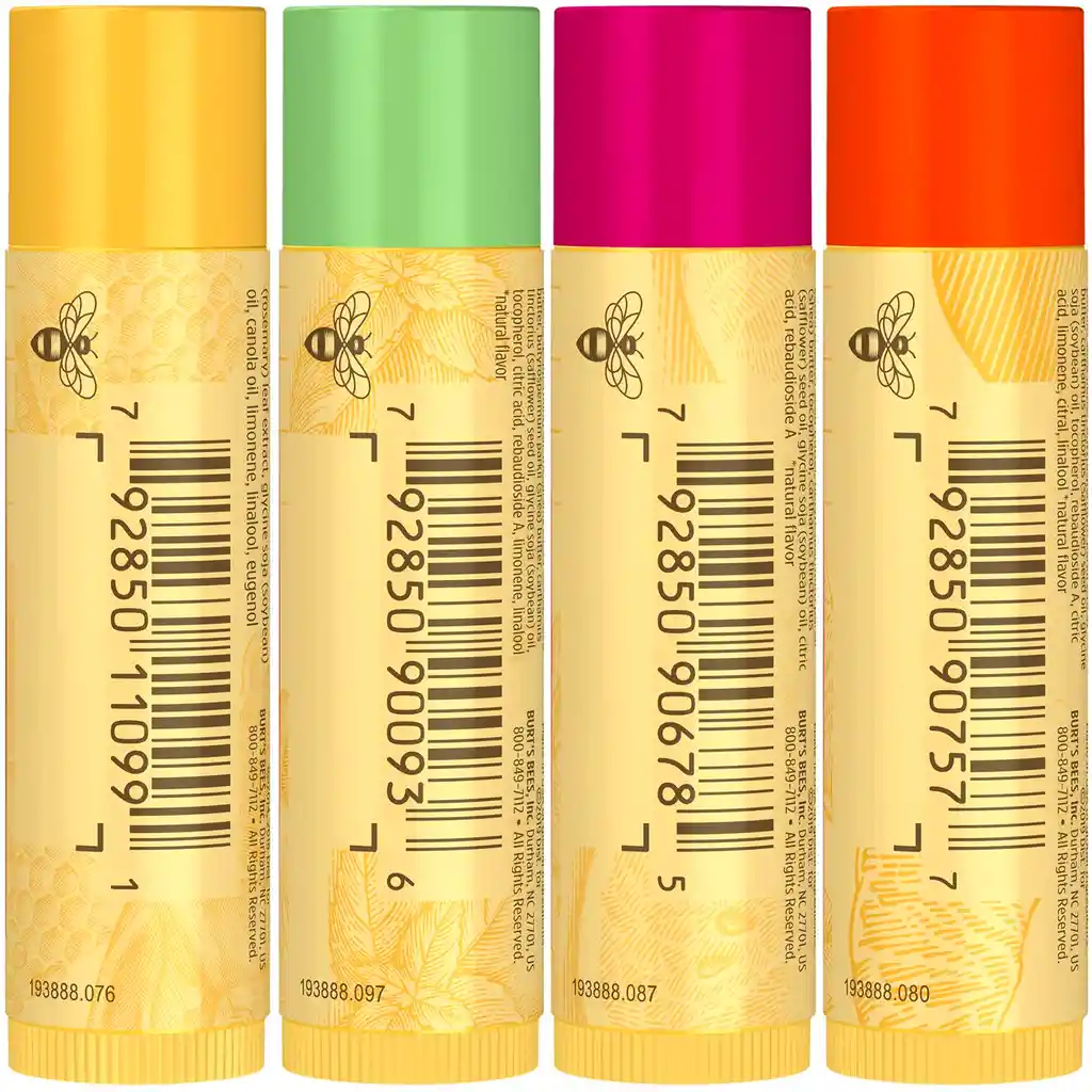 Hidratante De Labios Burts Bees - Lip Balm Pack X4