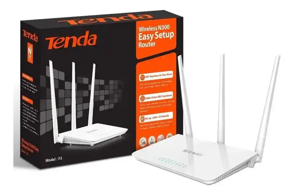 Repetidor Wifi Tenda F3/ Router 4 En 1 Alta Pontencia / Router Wifi / Acces Point, Rompe Muros /