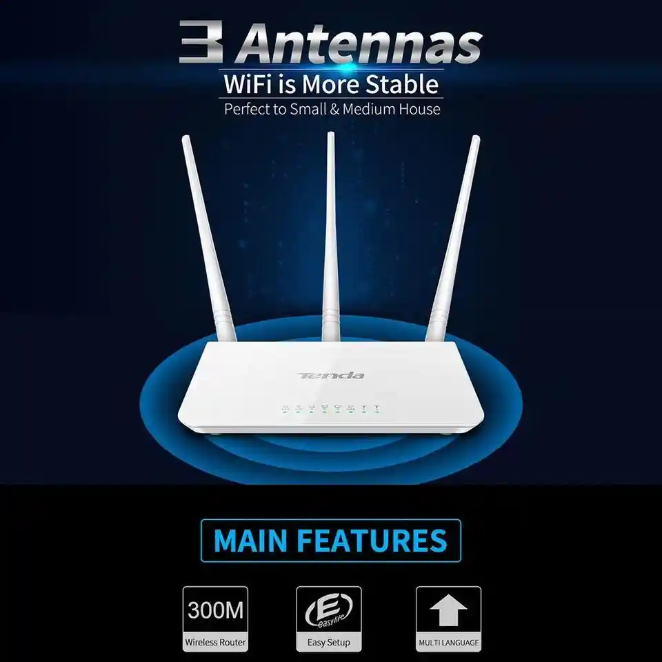 Repetidor Wifi Tenda F3/ Router 4 En 1 Alta Pontencia / Router Wifi / Acces Point, Rompe Muros /