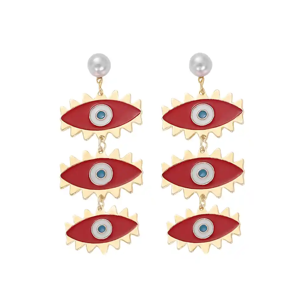 Aretes Trío Renacer Divino Rojo