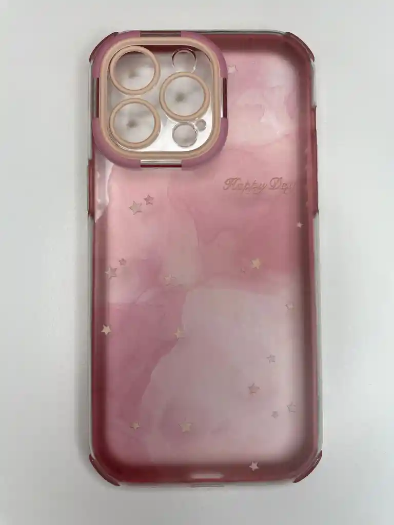 Estuche Marmoleado Iphone 14 Pro Max /rosado (happy Day)