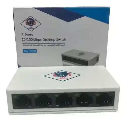 Switch 5p 10/100, Multiplicador De Puertos De Red / Multiplica Puertos Para Internet