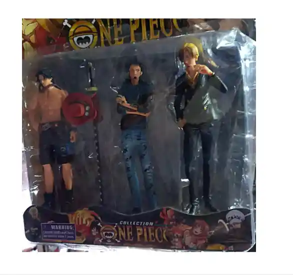 Muñecos Figura One Piece Ace Trafalga Sanji X3 Blister 16cm