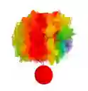 Peluca Afro Payaso Colores + Nariz Disfraz Hallowen Fiesta