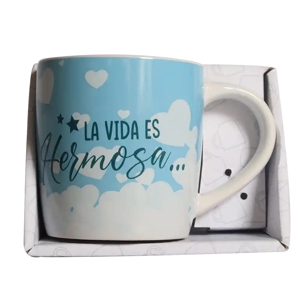 Taza Mug De Porcelana La Vida Es Hermosa