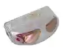 Gafas Natación Lente Espejo Filtro Uv Antiniebla Piscina( Rosa Con Blanco)