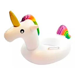 Flotador Inflable Unicornio Niño Piscina 60cm Blanco Económico (bolsa)