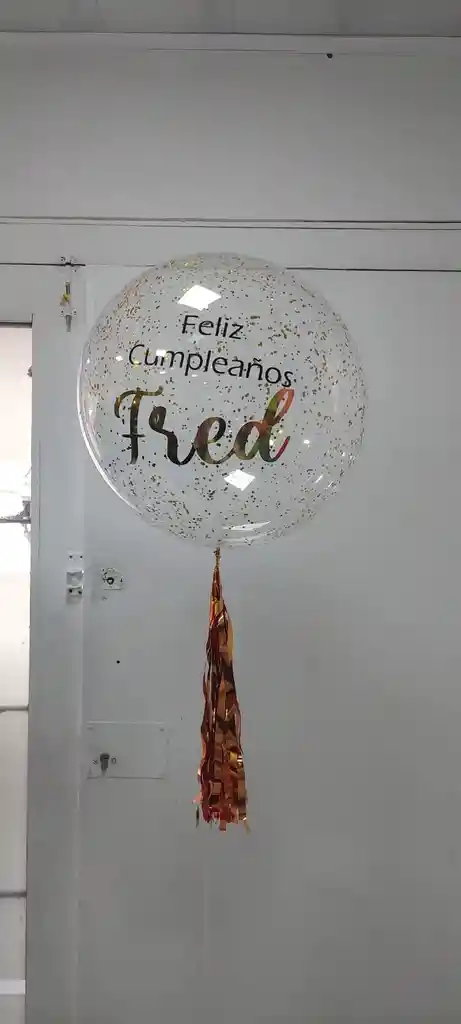 Globo Burbuja Con Helio Personalizado