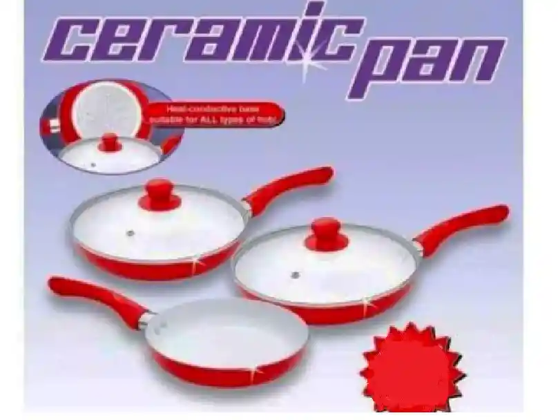 Sartenes Ceramic Con Tapa 5 Piezas Juego De Sartenes