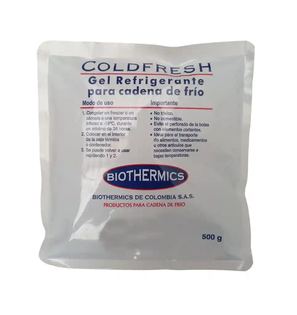 Bolsa Gel Refrigerante Biothermics 500g - Coldfresh