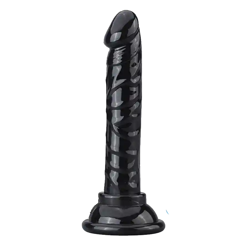 Dildo Negro 14cm Con Chupa