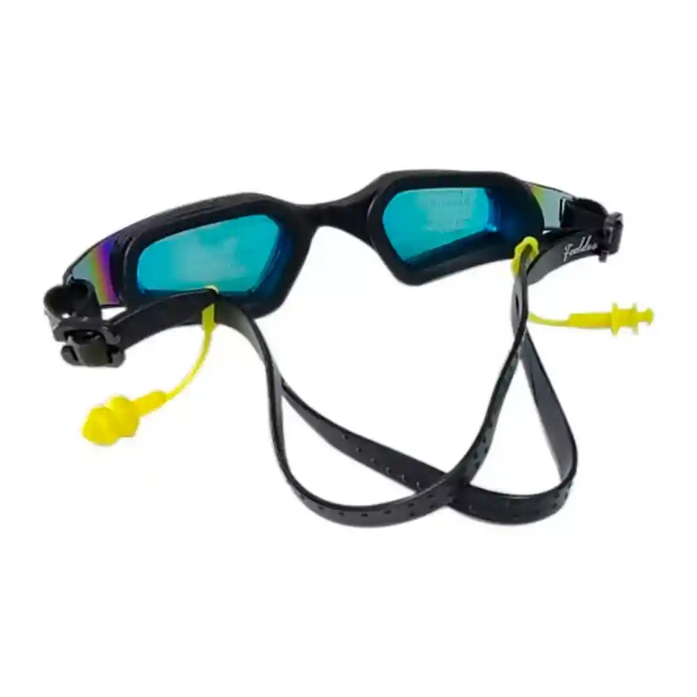 Gafas Natación Lujo Esutche Filtro Uv Antiniebla Espejo Negro (tp-268)