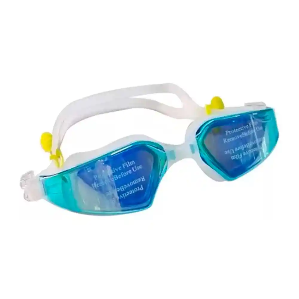 Gafas Natación Lujo Esutche Filtro Uv Antiniebla Espejo Azul Claro (tp-268)