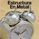 Reloj Despertador De Mesa Clásico Metálico Con Luz