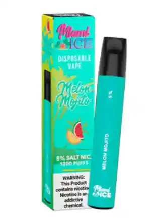 Vape Vapeador Desechable - Melon Mojito, 1200 Puff, Miami Ice