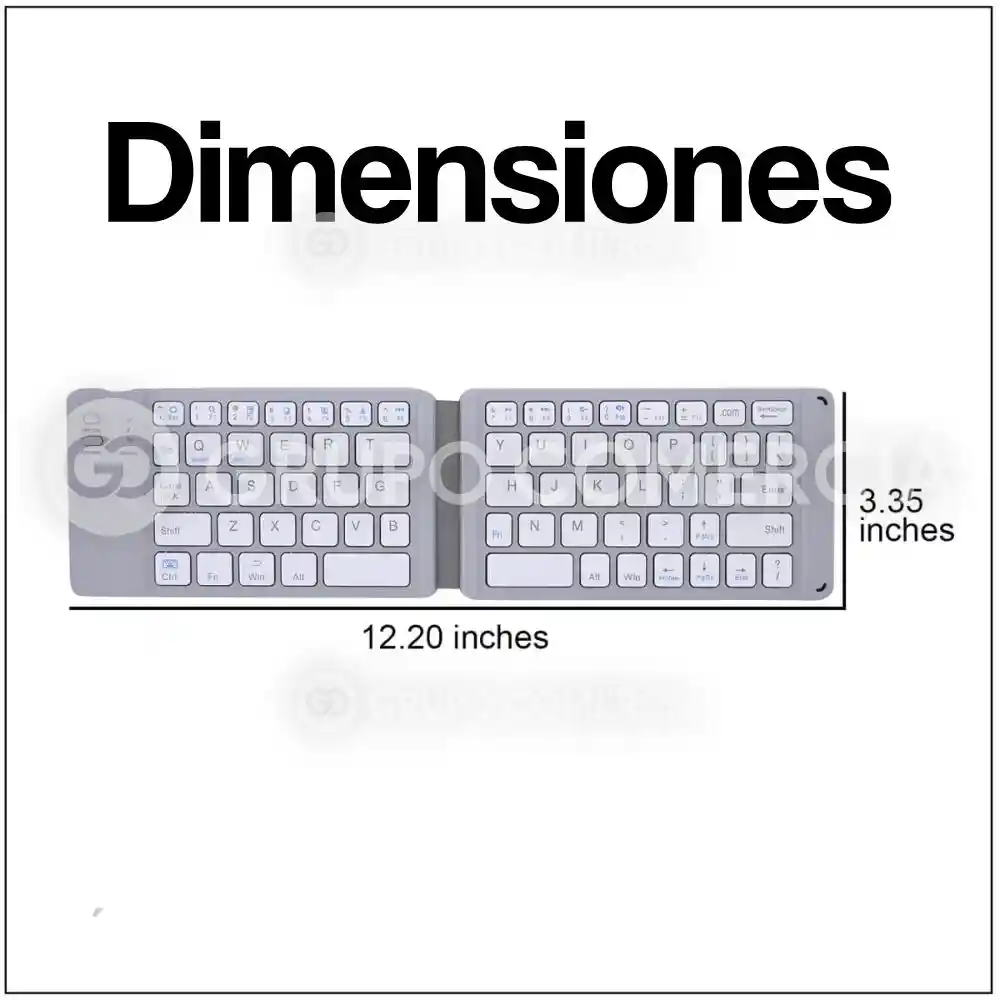 Teclado Bluetooth Portátil Plegable Recargable Keyboard