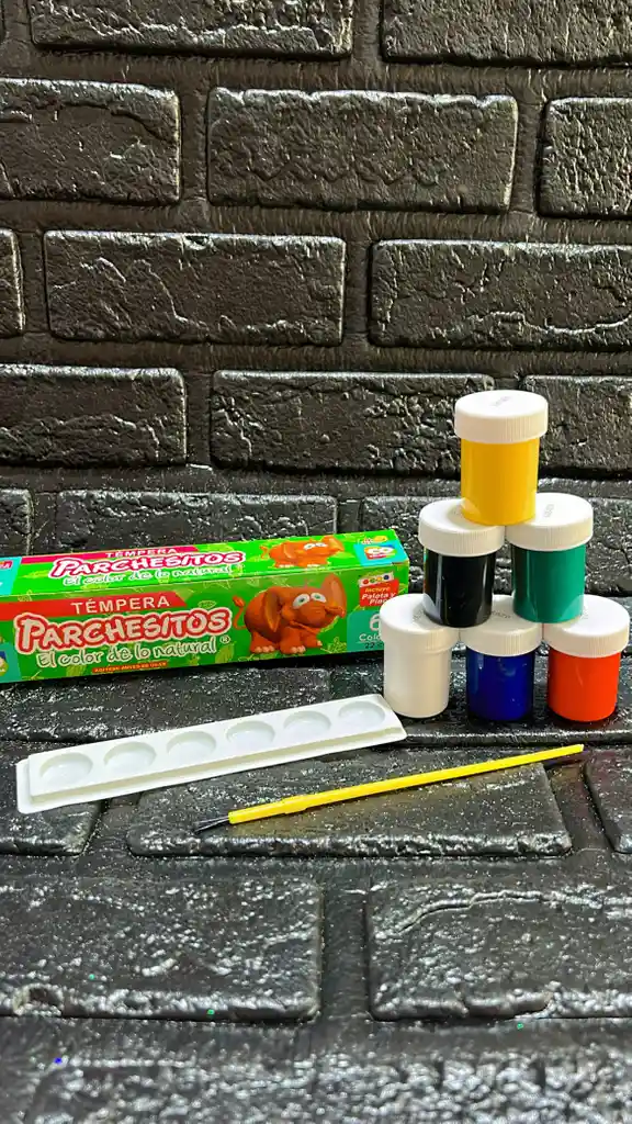 Caja Tempera Parchesitos X6