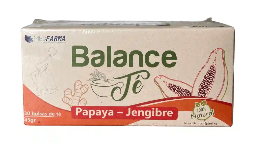 Té Verde Con Papaya Jengibre Caliente Endulzado Con Stevia – Balance