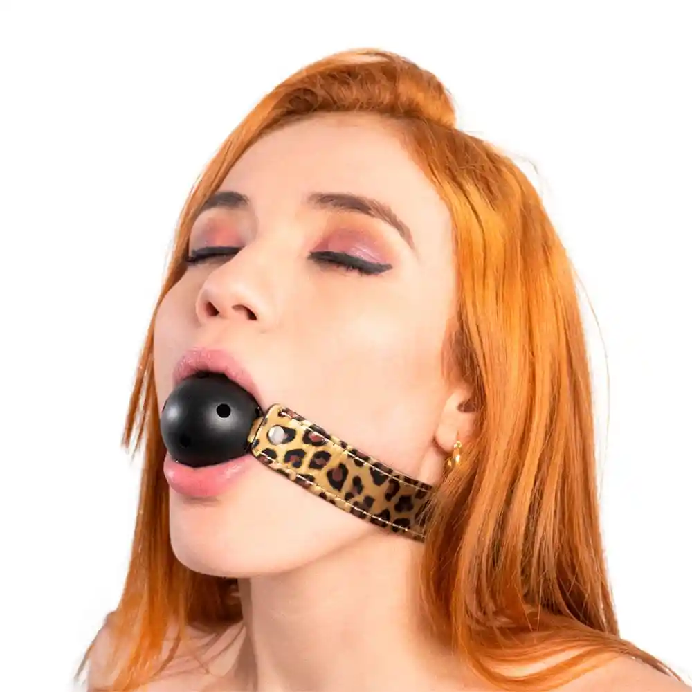 Bola Mordaza Fetishe Bdsm Ball Gag Animal Print