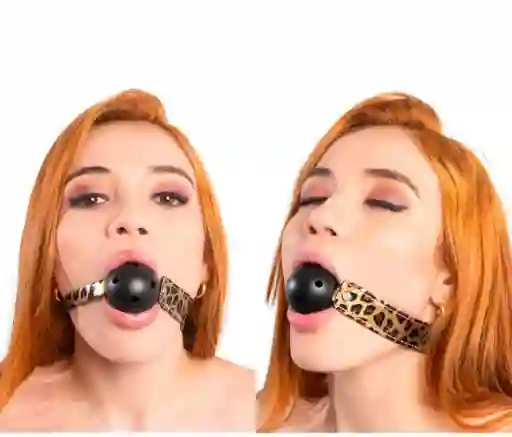 Bola Mordaza Fetishe Bdsm Ball Gag Animal Print