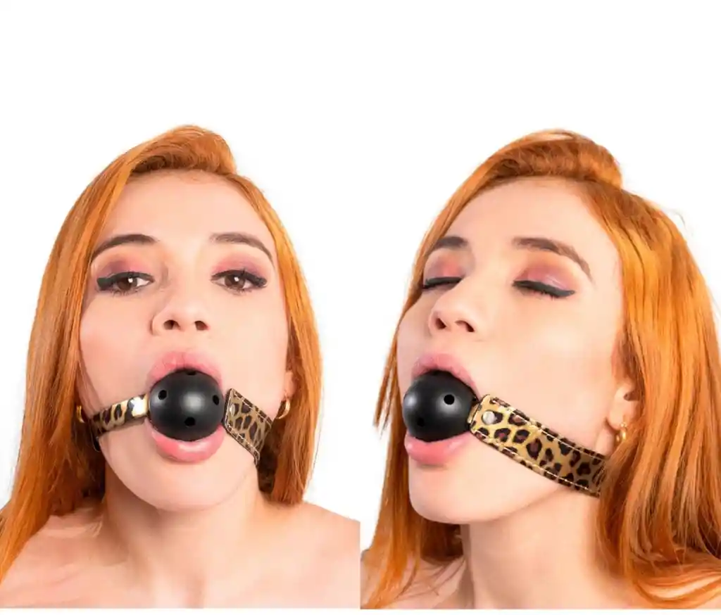 Bola Mordaza Fetishe Bdsm Ball Gag Animal Print