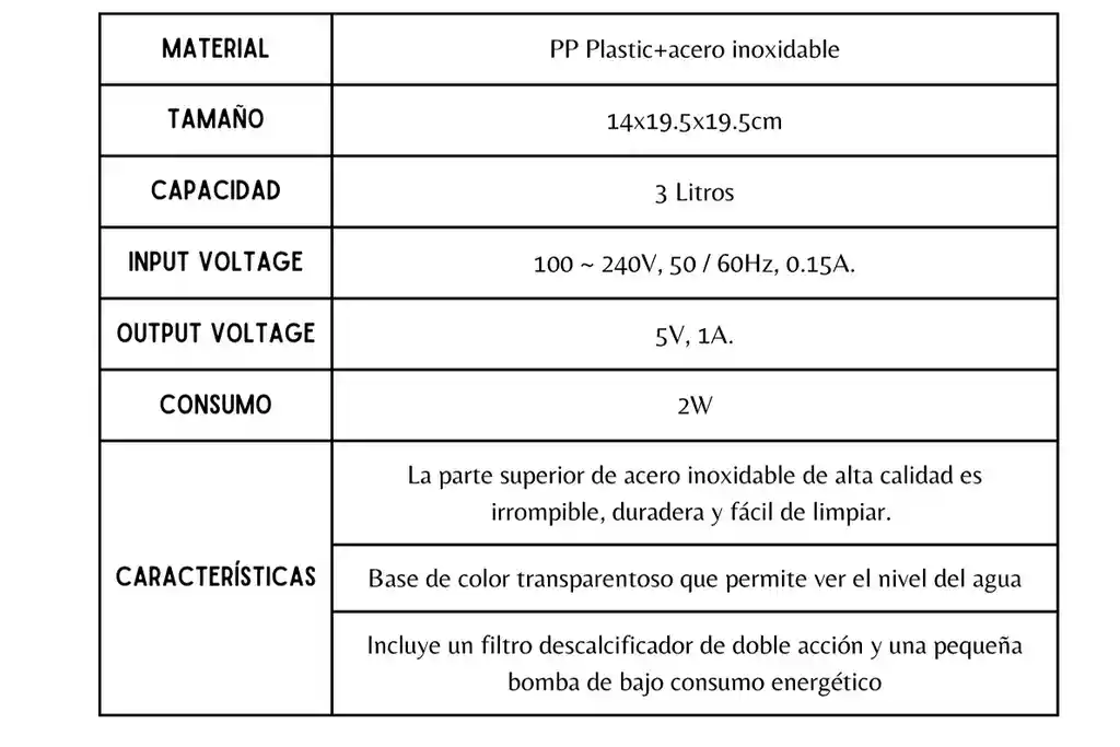 Fuente Cuadrada Silver En Acero Inoxidable Pc106