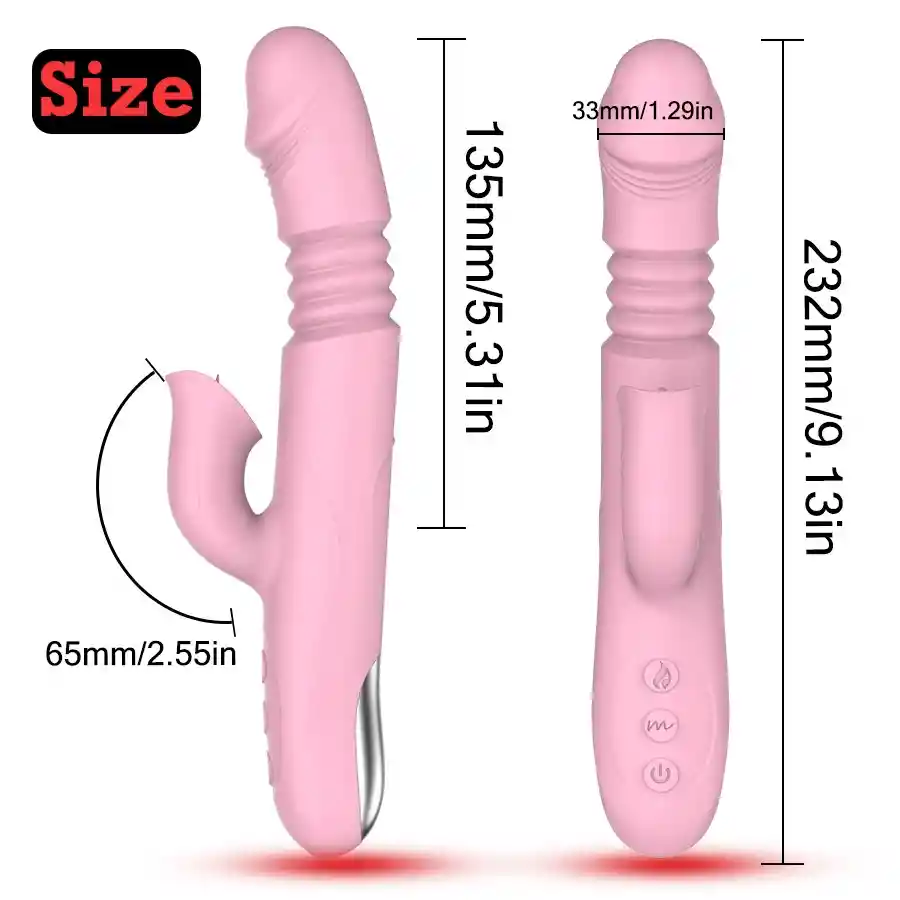 Vibrador Doble Estimulación Con Rotación 360°