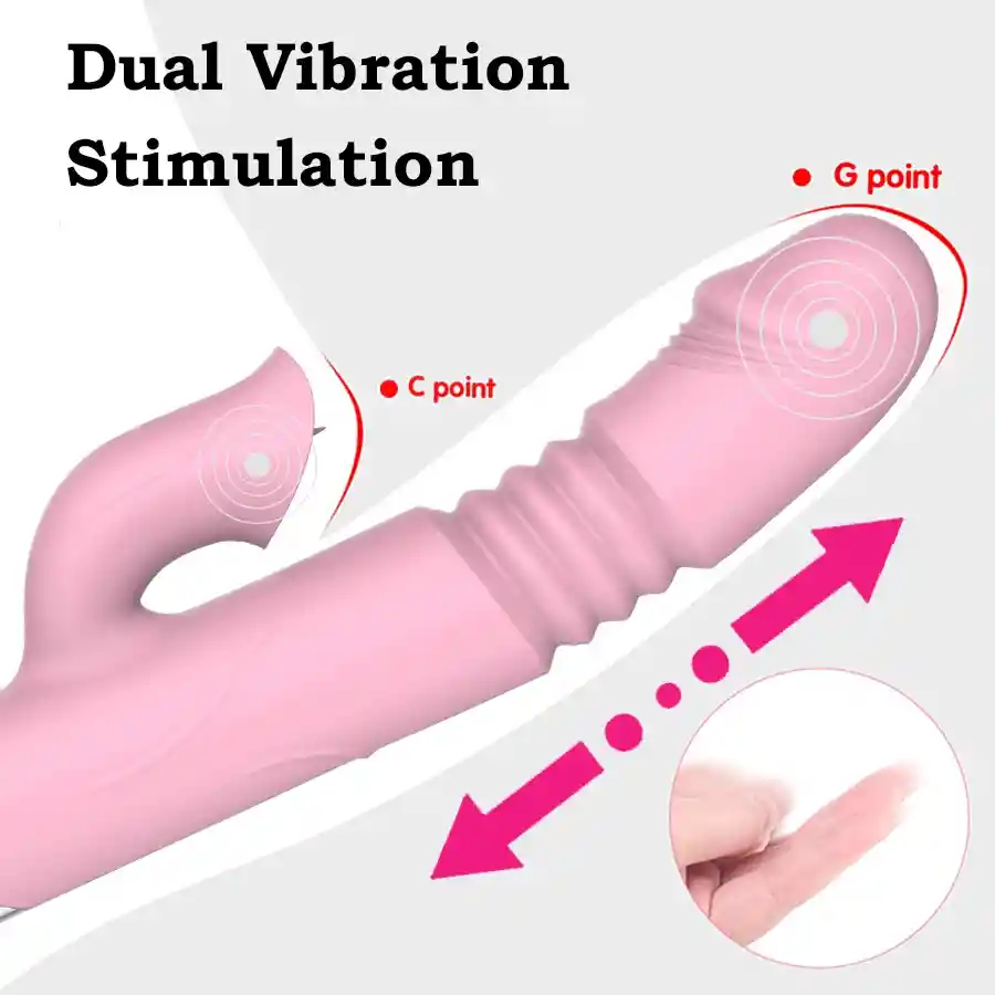 Vibrador Doble Estimulación Con Rotación 360°