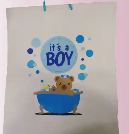 Bolsa De Regalo Kraft Baby Shower 39*33cm