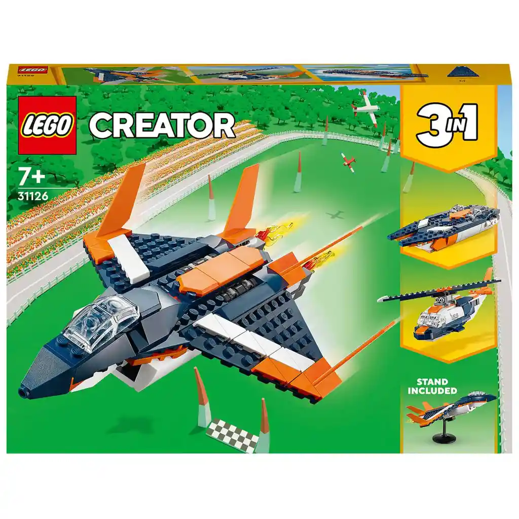 Kit De Construcción Lego Creator Avión Jet Supersónico 31126