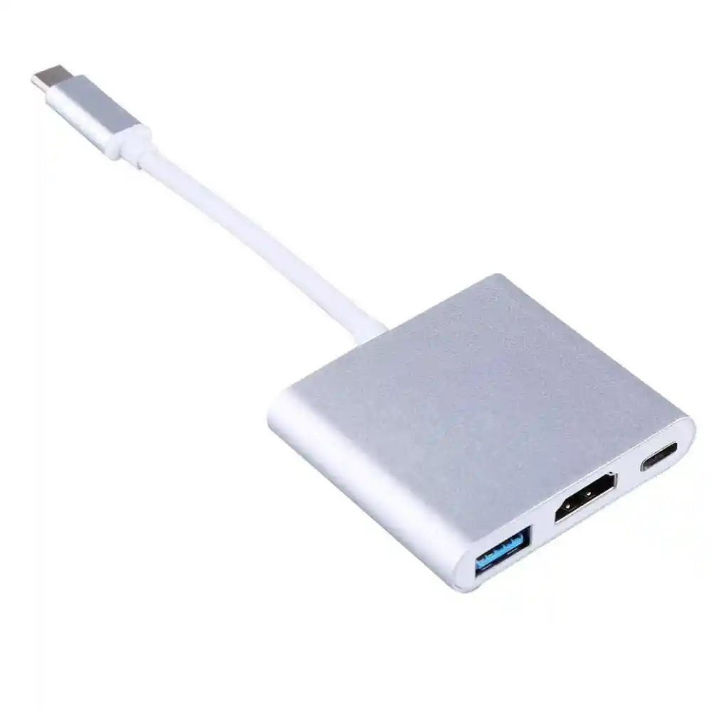 Hub 3 En 1 Usb Tipo C 3.1 | Usb, Hdmi Y Tipo C Alimentacion