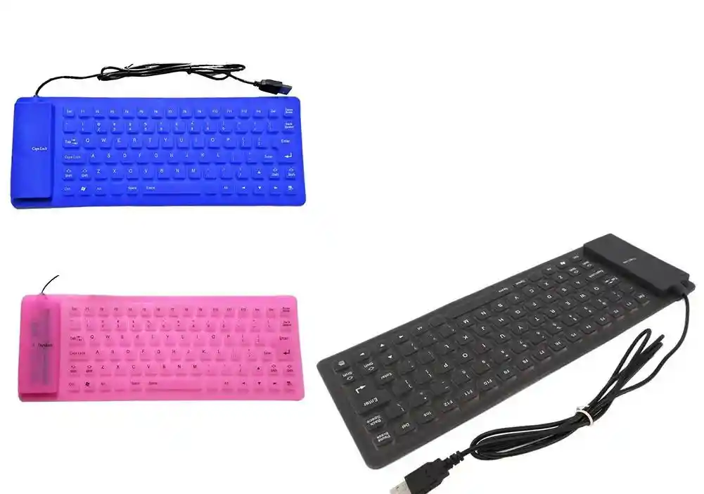 Teclado Flexible Portátil Usb Resistente Polvo Agua Plegable