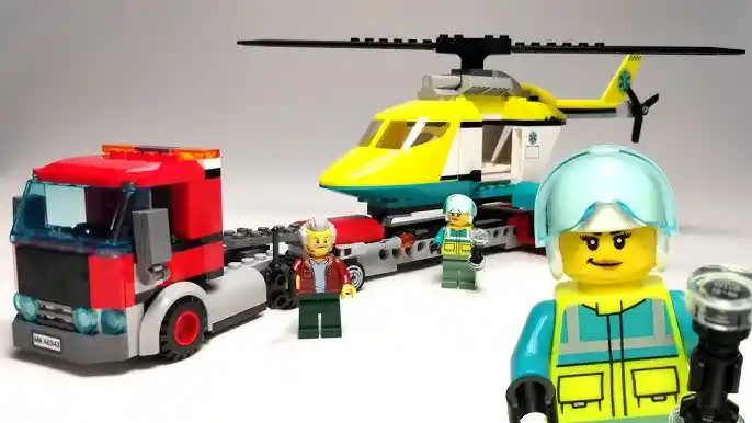 Lego Transporte Del Helicóptero Rescate 60343