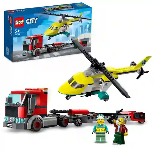 Lego Transporte Del Helicóptero Rescate 60343