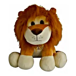 Peluche León Selva 20cm Alto Pelo Liso Juguete Regalo